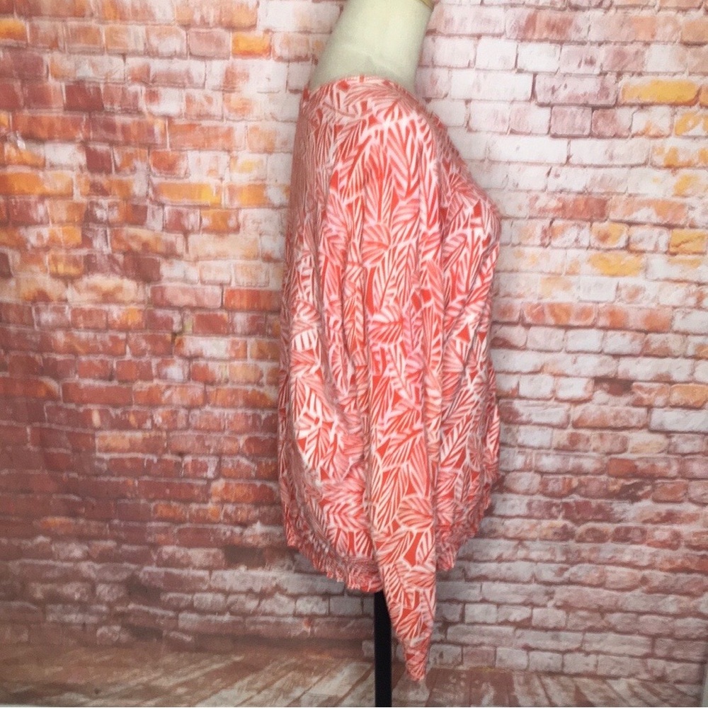 Eddie Bauer Orange and White Button Down  Cardigan Sweater - Picture 3 of 9